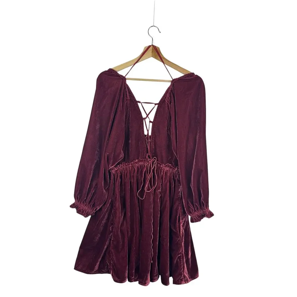 Free People Daphne Velvet Mini Dress